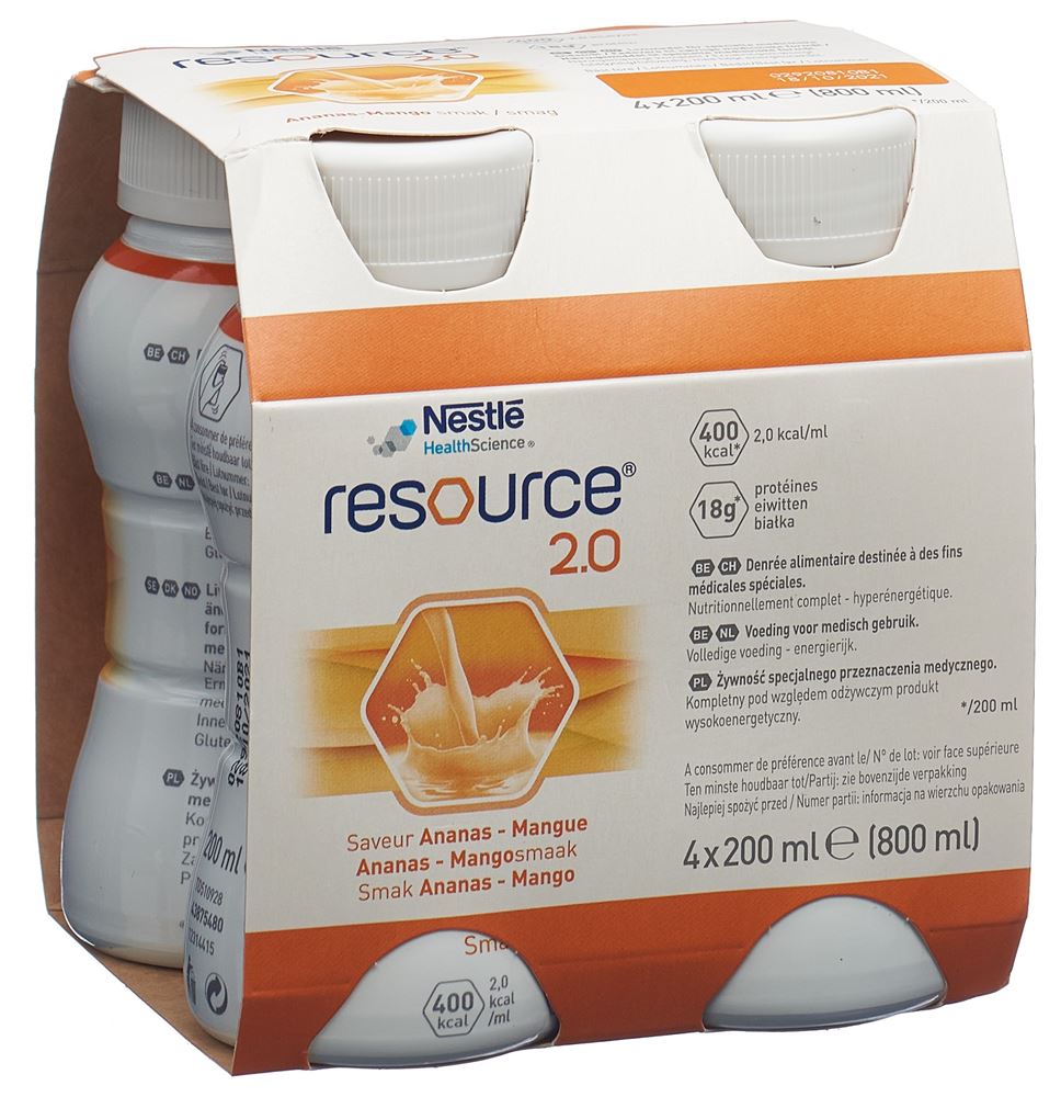 RESOURCE 2.0 liq Ananas Mango Fl 200 ml