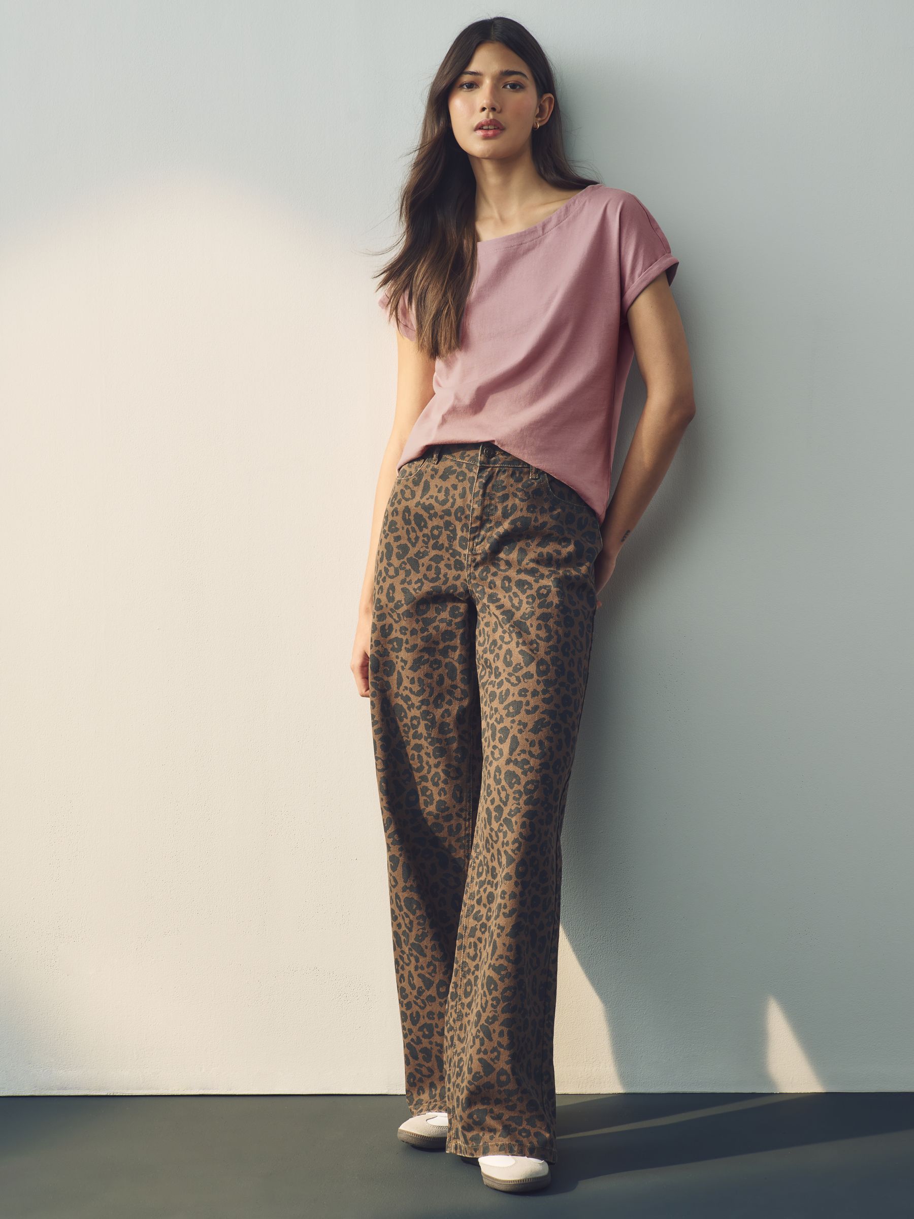 Mauve-paars - T-shirt met kapmouwtjes
