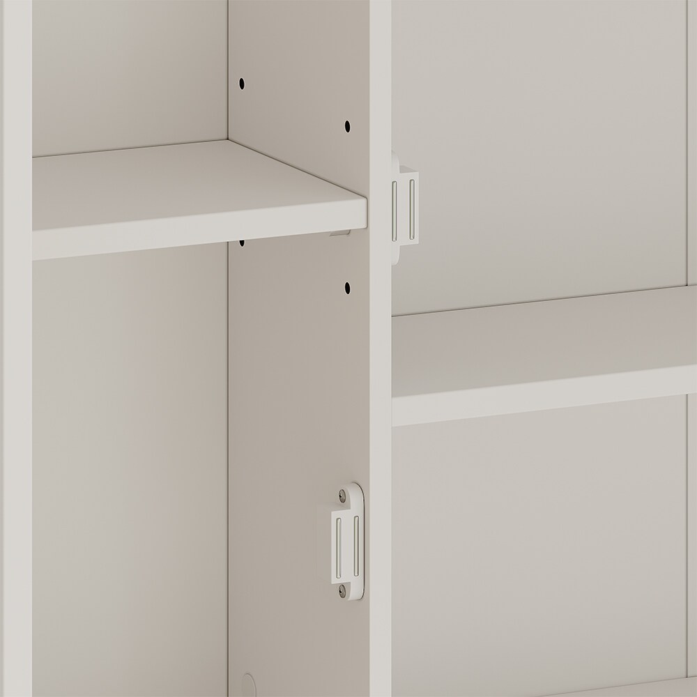 Vicco Spiegelschrank Rosario 60 x 49 cm, Weiß, mit 2 Türen, Badezimmer, modern