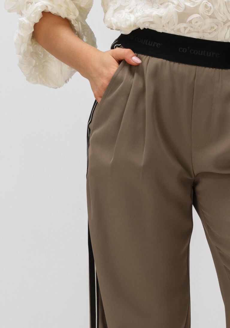 taupe co'couture wijde broek amina split ll panel
