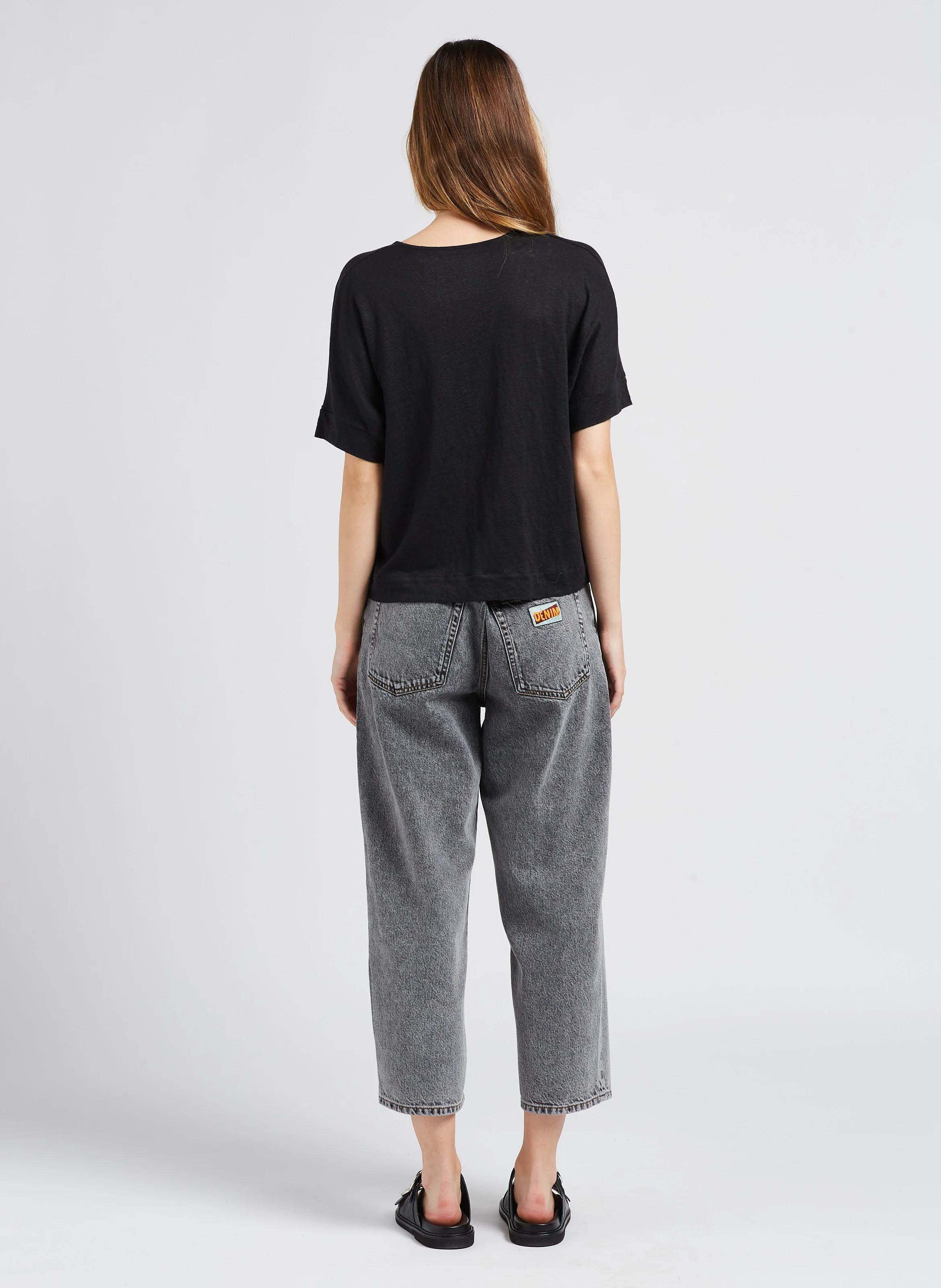 YOPDAY - Jean droit taille haute en coton| Gris