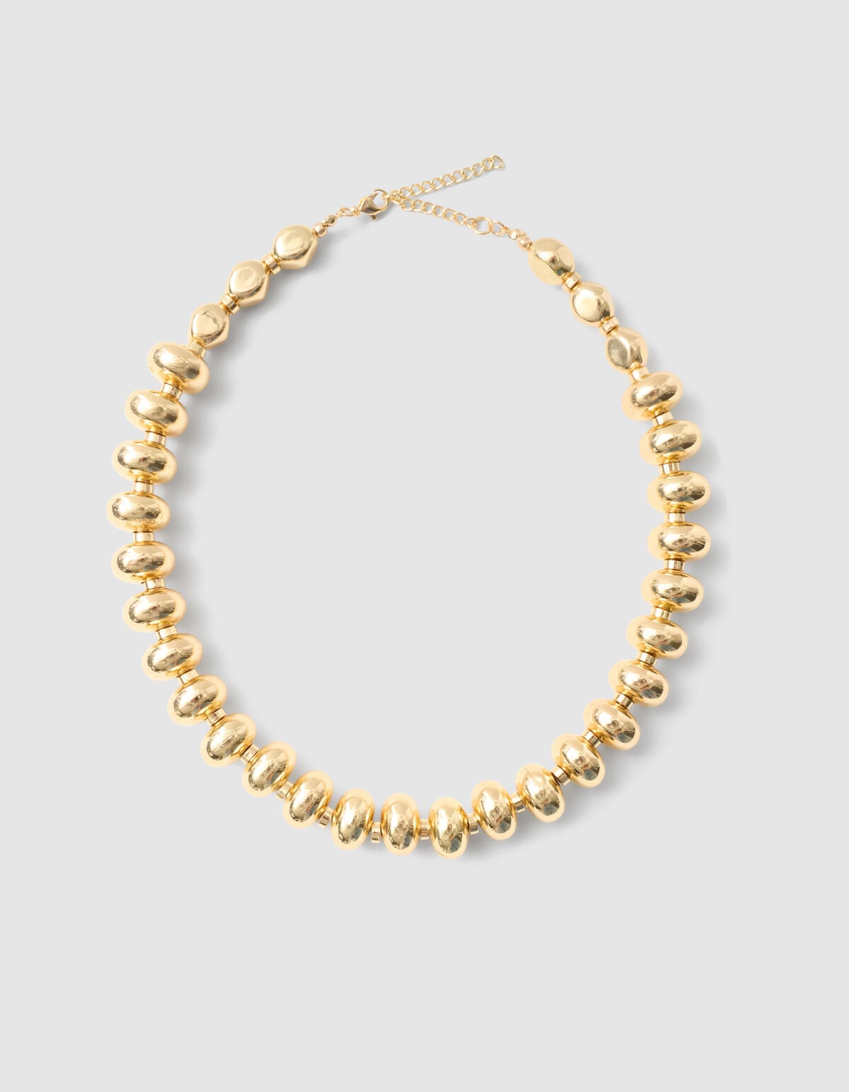 Round Oval Ketting Goud