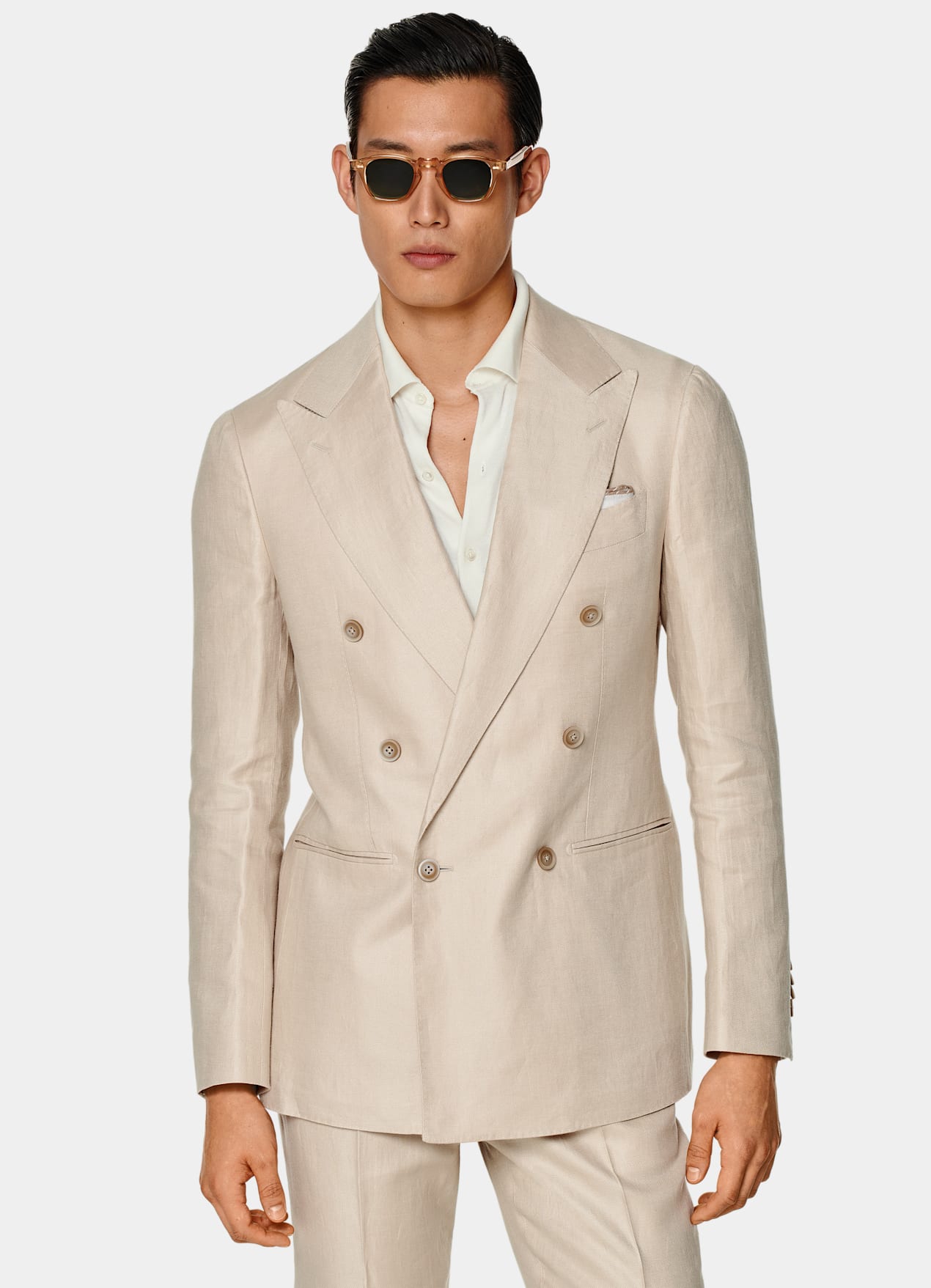 Costume Havana coupe Tailored marron clair
