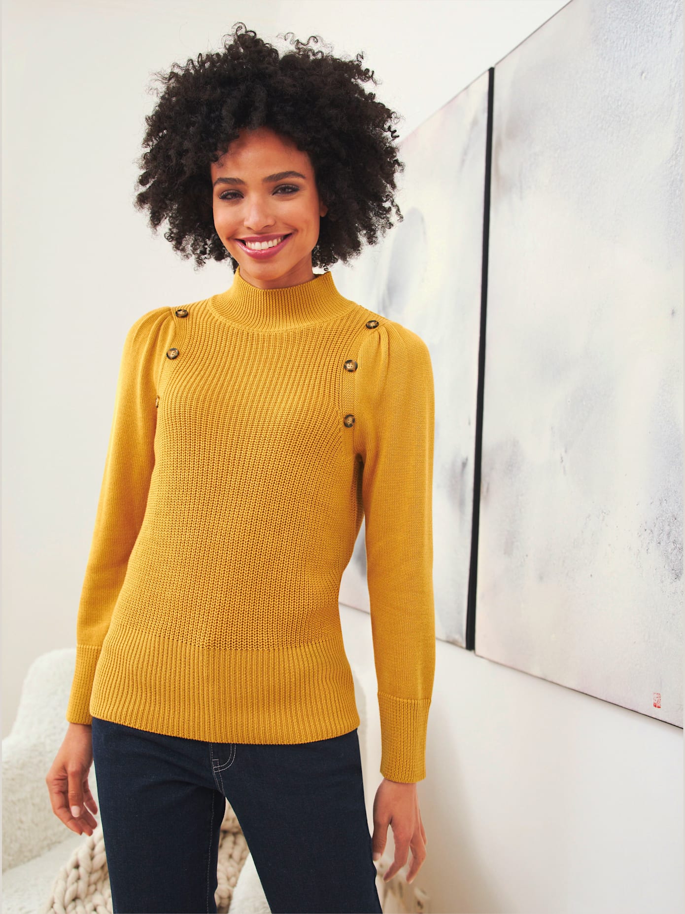 Pull manches bouffantes tendance