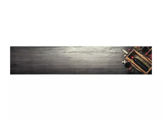 Tapis de cuisine lavable bouteille de vin 60x300 cm velours