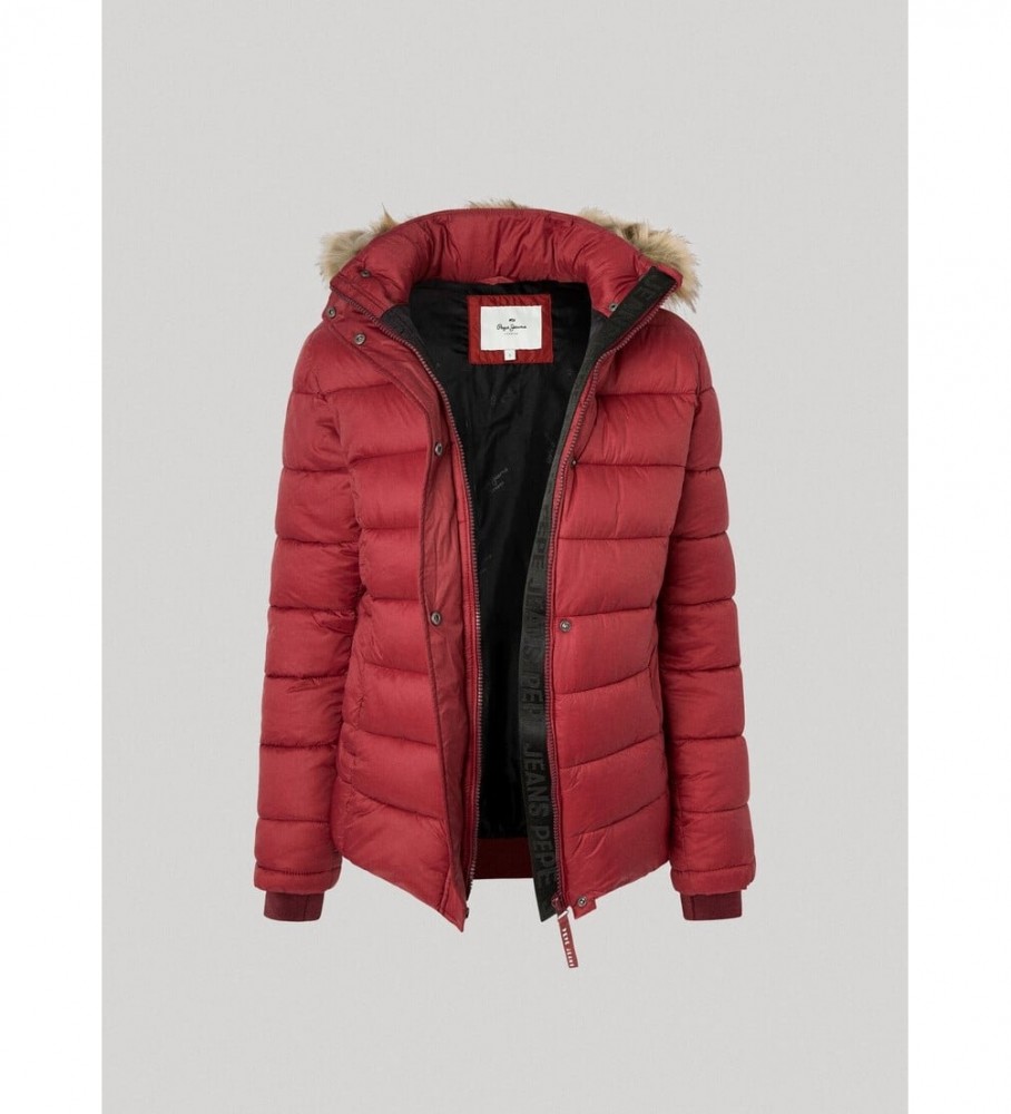 Jaqueta curta Pepe Jeans May, cor bordô