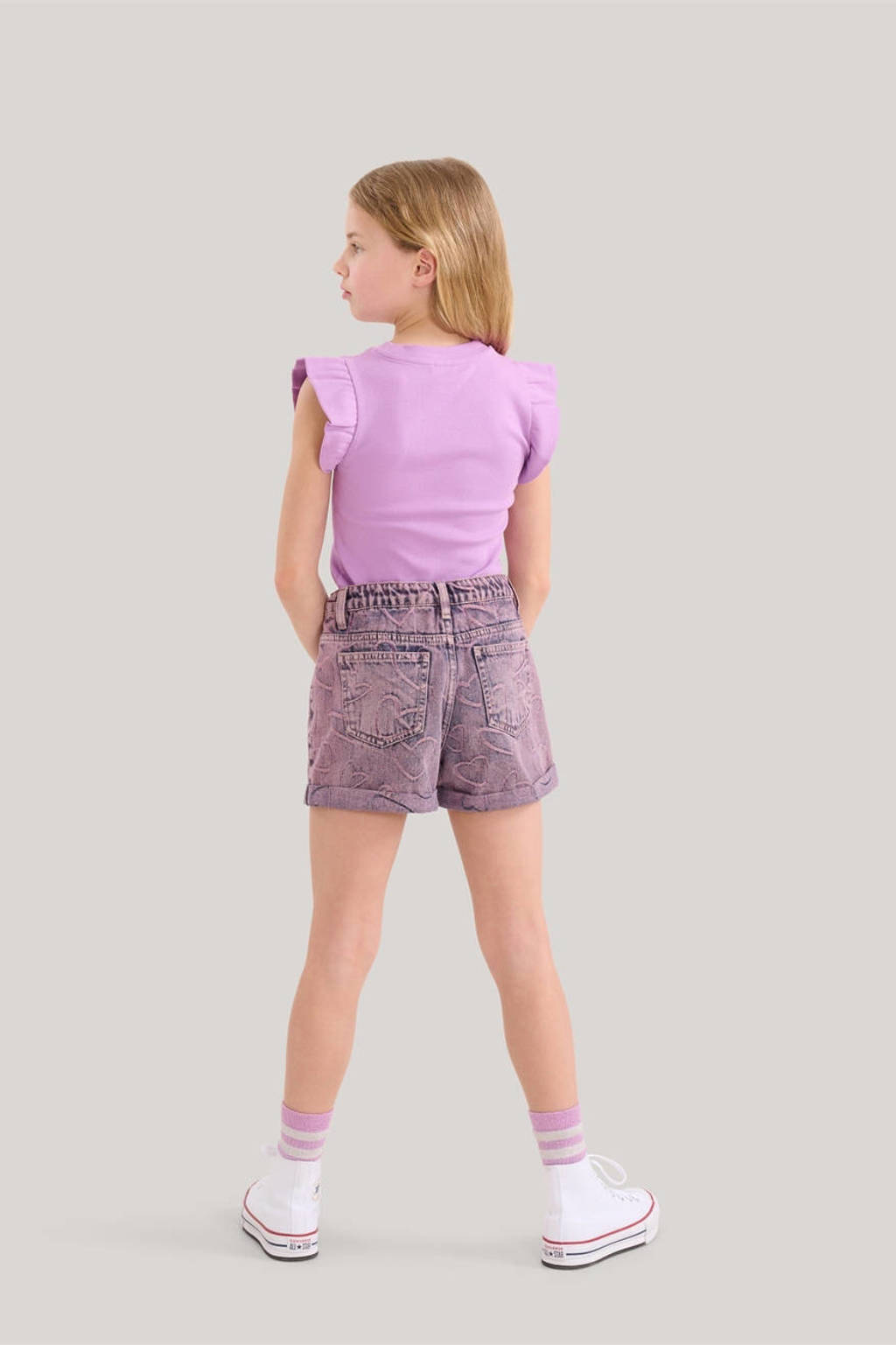 Shoeby T-shirt met ruches paars
