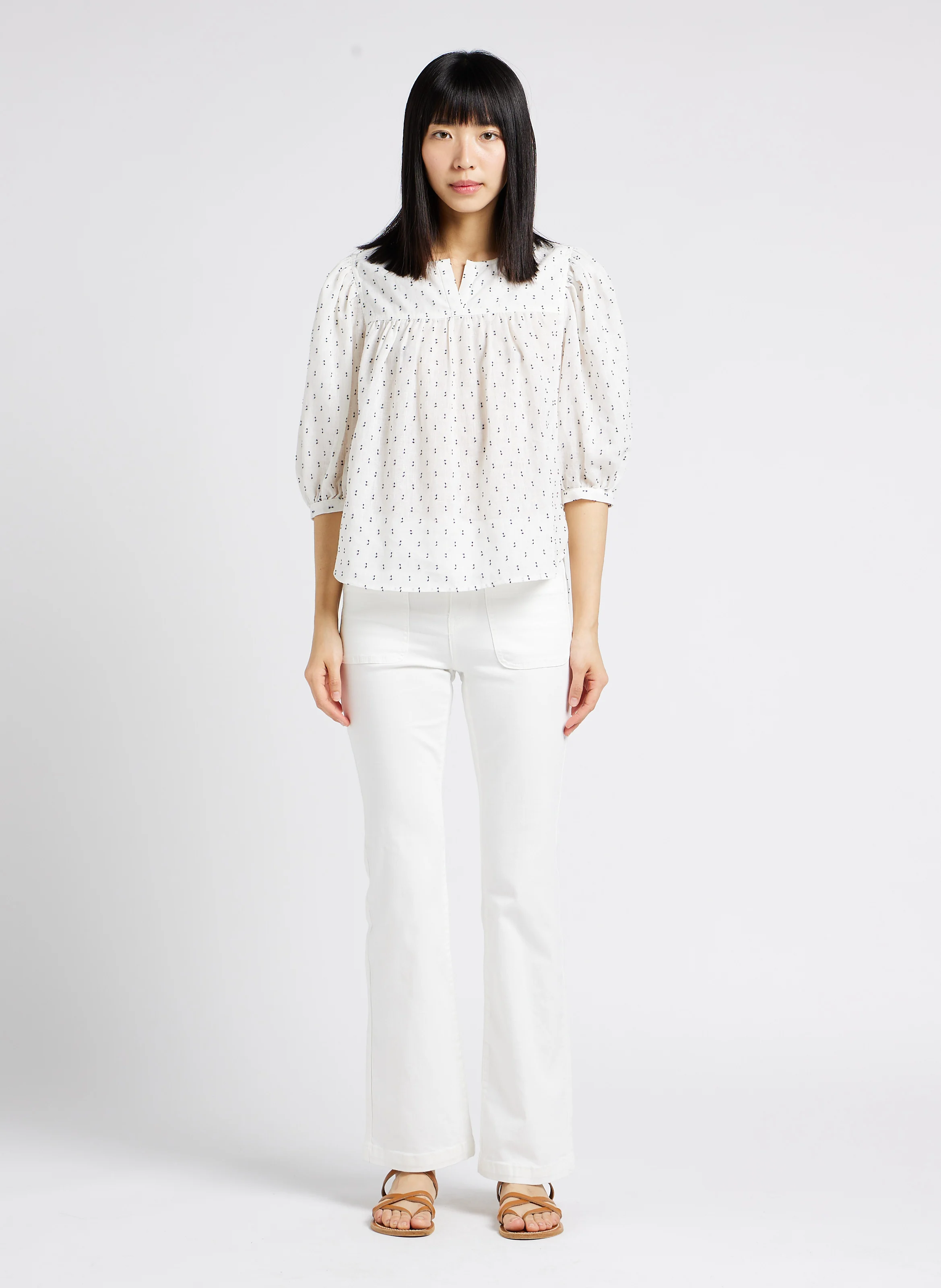 SONNY - Jean droit en coton stretch | Beige