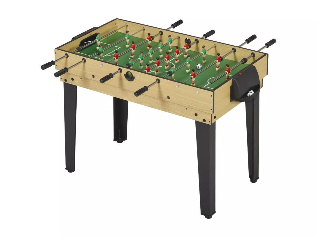 Table de jeux 10 en 1 - Baby-Foot - Billard - Ping Pong - Hockey - Bowling - Cartes - Structure Bois - Accessoires Inclus