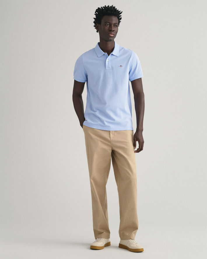 Gant REG SHIELD SS PIQUE POLO Capri blue