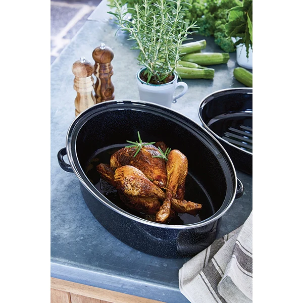 Cocotte roaster 38 cm acier émaillé Baumalu