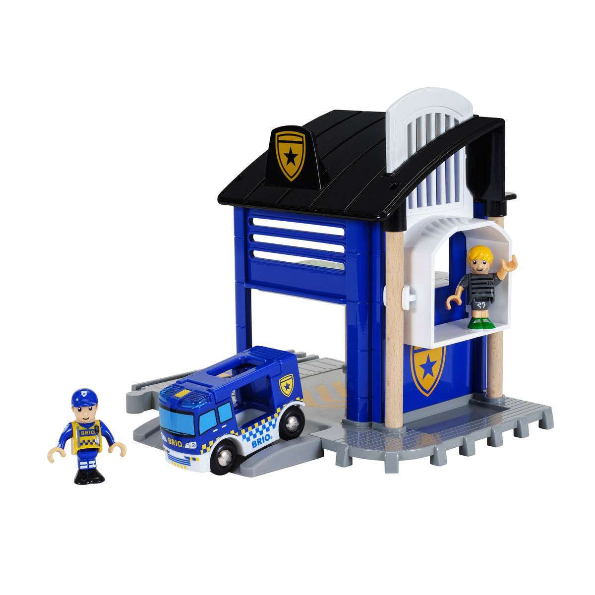 BRIO Spiel Polizeistation mit Einsatzfahrzeug