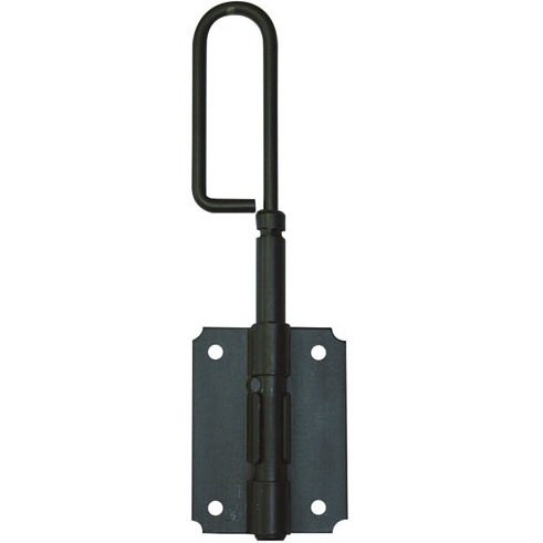 Verrou baïonnette à visser - D14 - L : 398 mm - platine - 90 X 66 x 1 mm -