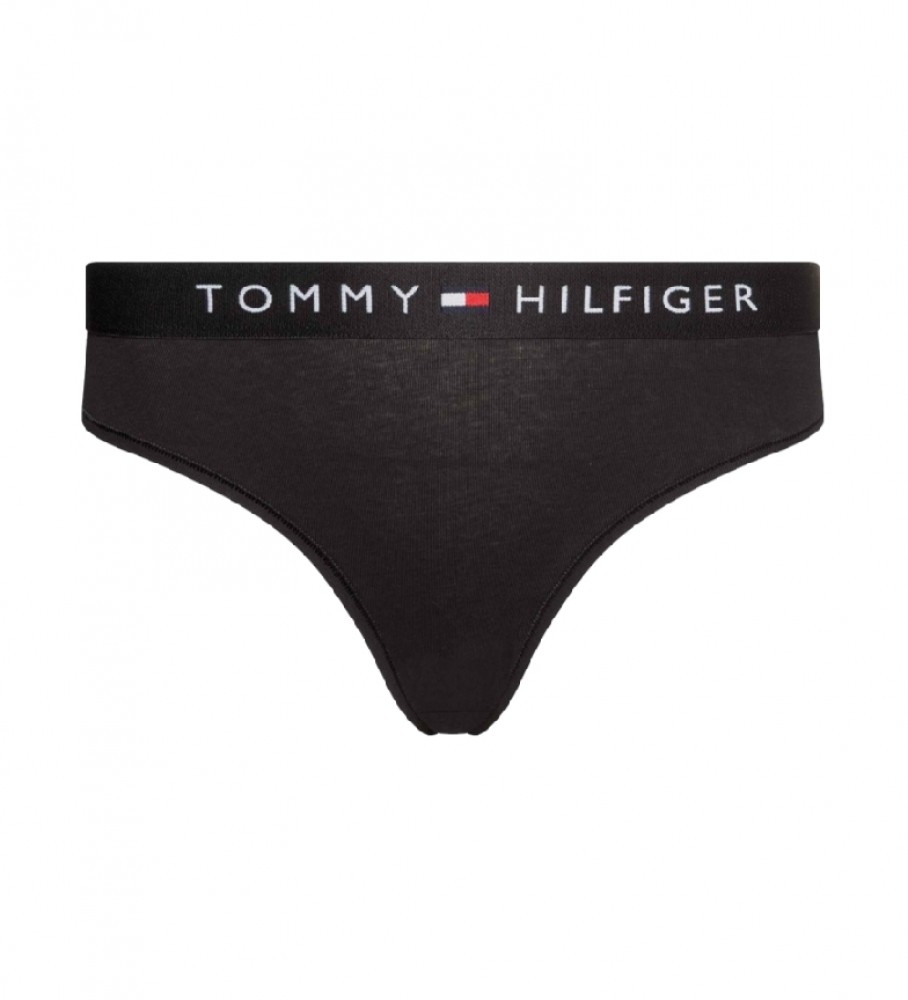 Cueca Tommy Hilfiger preta estilo biquíni