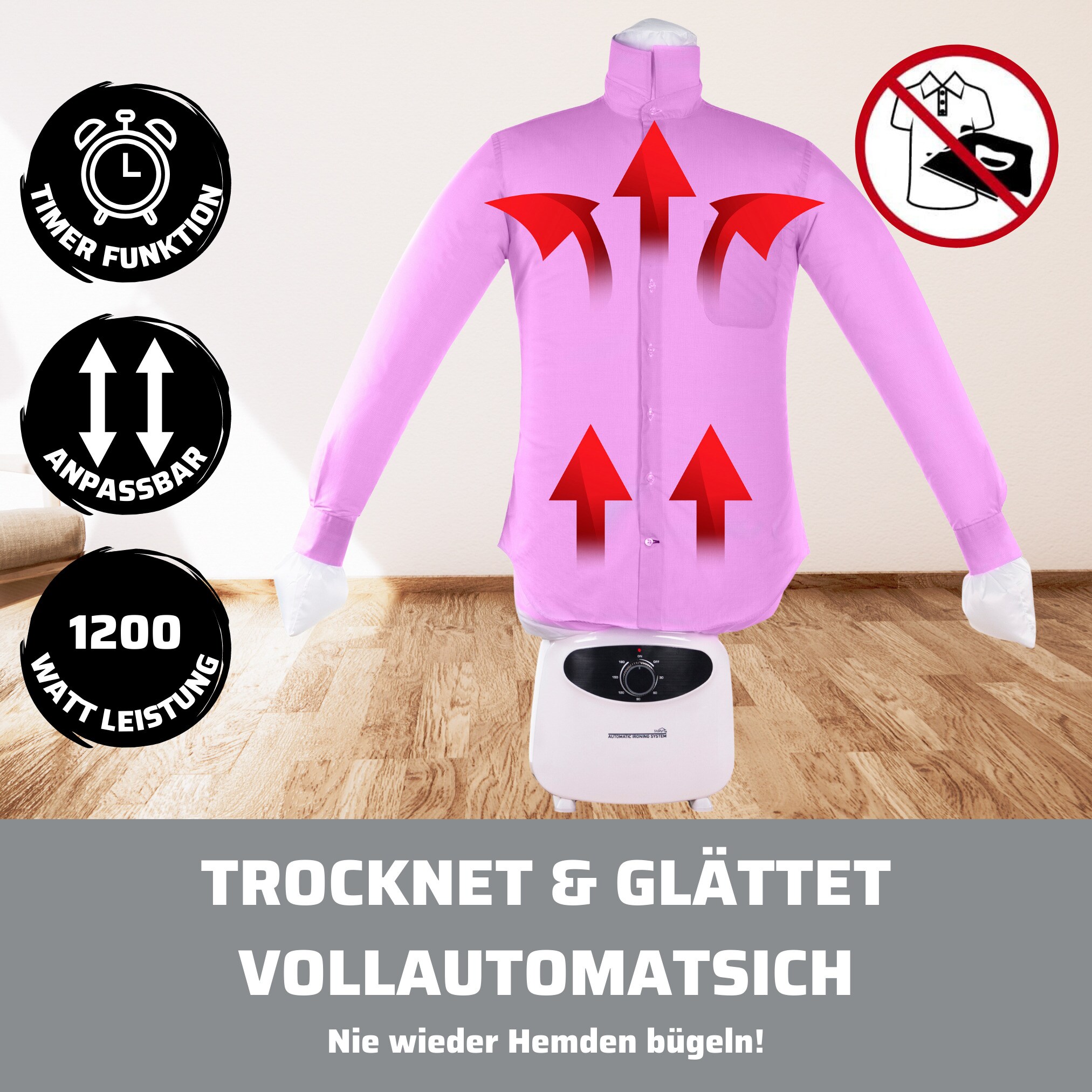 Starlyf® Automatisches Bügelsystem – Hemdenbügler Automatic Ironing System