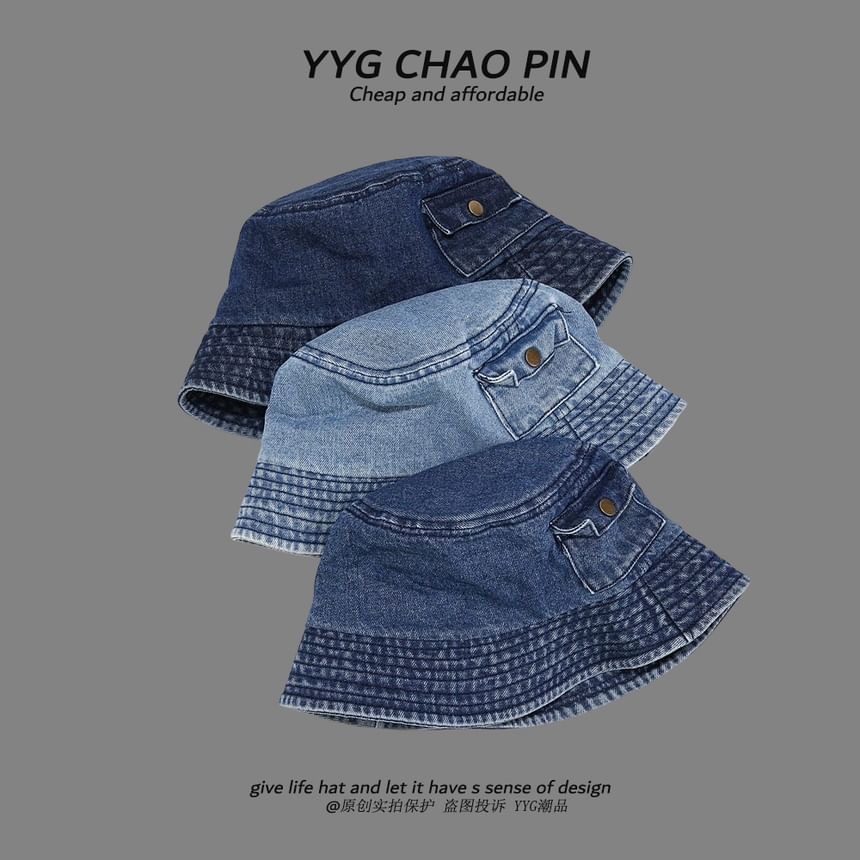 Alpha Kiss - Denim Bucket Hat