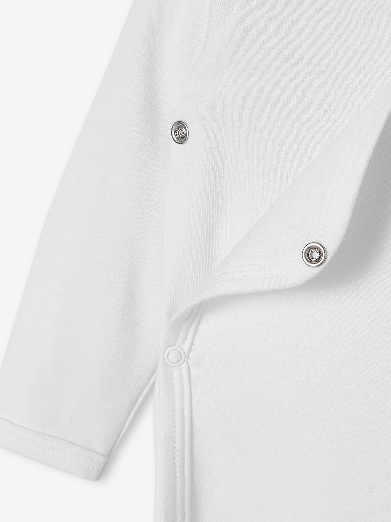 Conjunto de 3 bodies de manga comprida da Coleção BIO com abertura para recém-nascidos, branco claro, bicolor/multicolorido