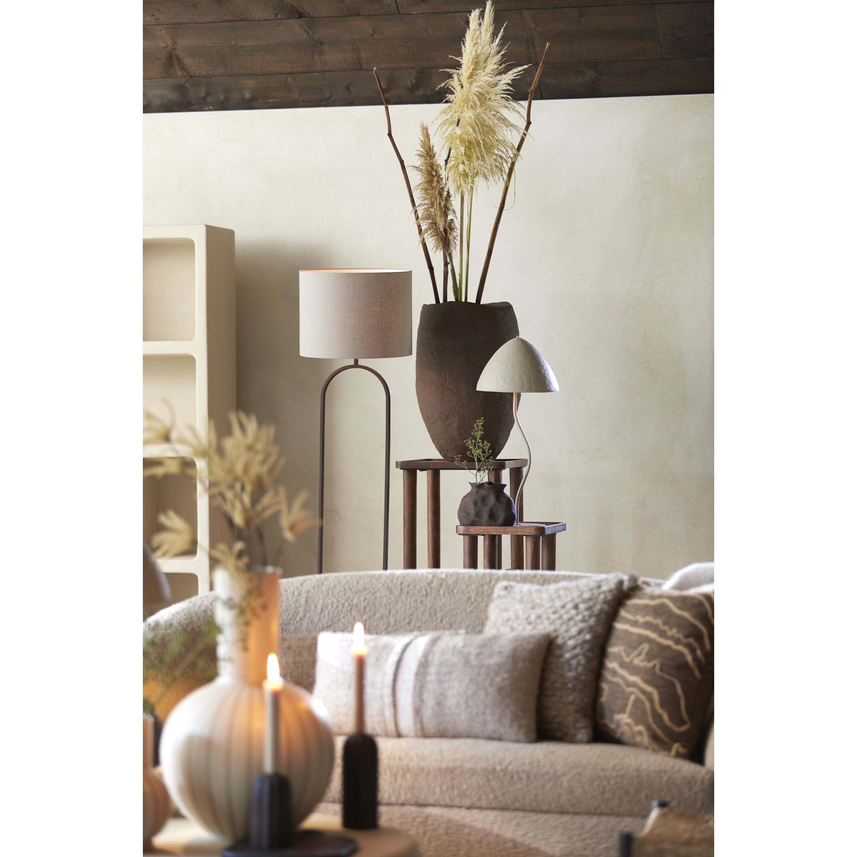 Light & Living - Tafellamp ELIMO - Ã25x67cm - Grijs