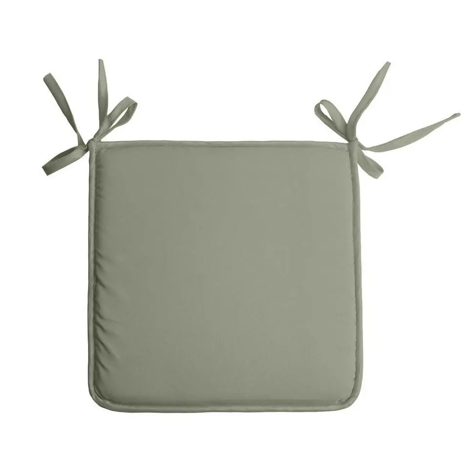 Stof Textile Home stoelkussens - groen - 38 x 38 x 3 cm