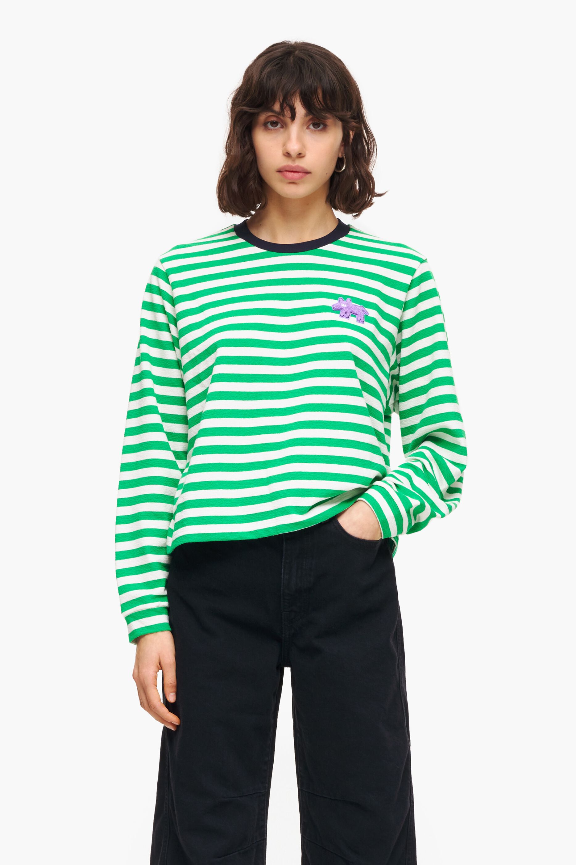 Camiseta listrada verde