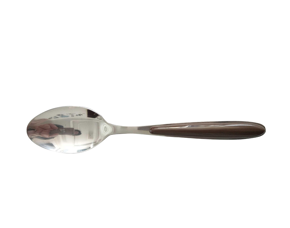 COLHER DE SOBREMESA PAULINE ACTUEL INOX CABO CINZENTO