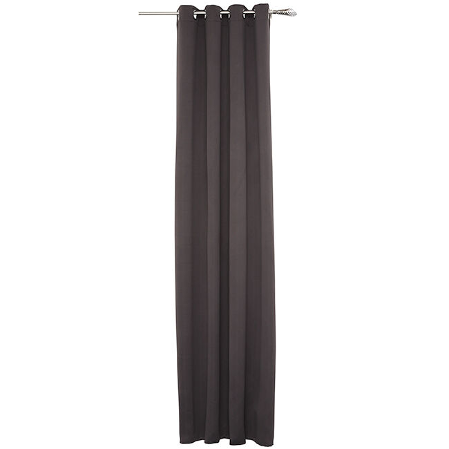Rideau occultant uni gris foncé 135x240cm