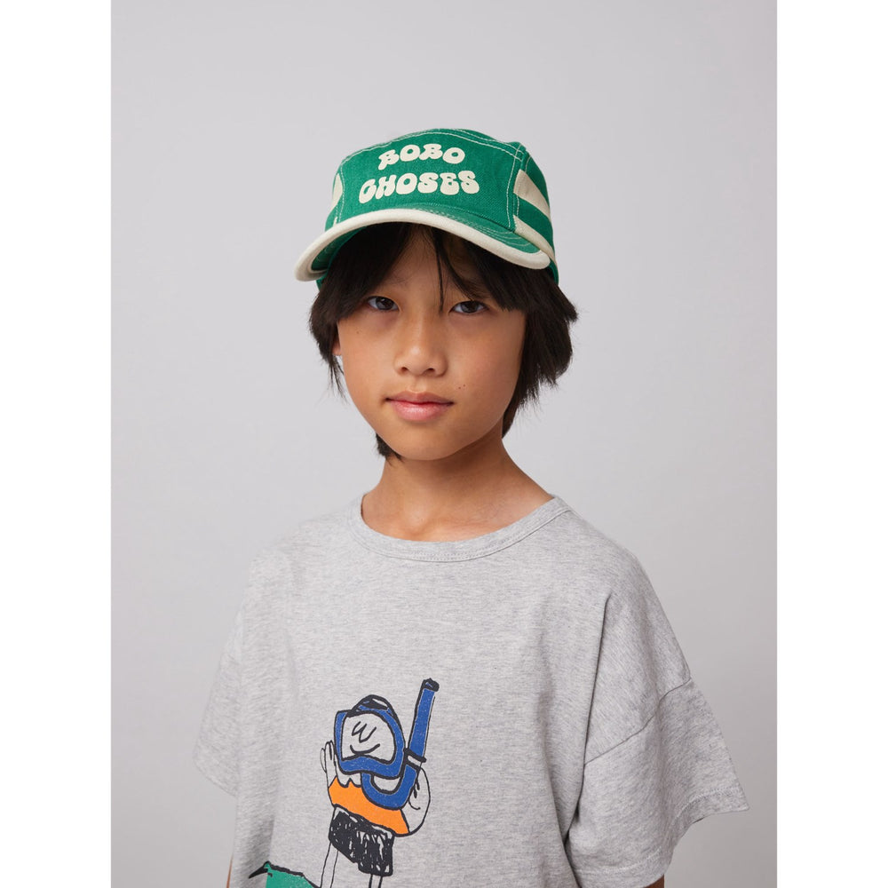Køb Bobo Choses Light Green Stripes Kasket