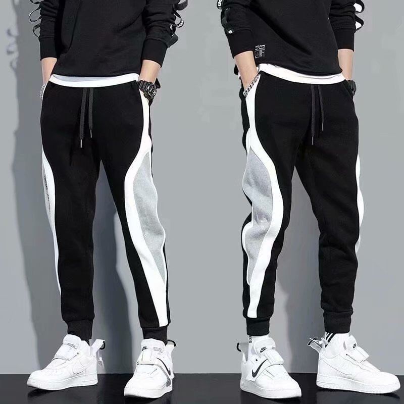Acrius - Kleurblok-joggingbroek met trekkoord in de taille