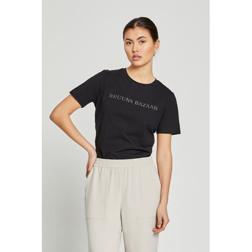 Bruuns Bazaar Carla Logo T-shirt, Black, XL
