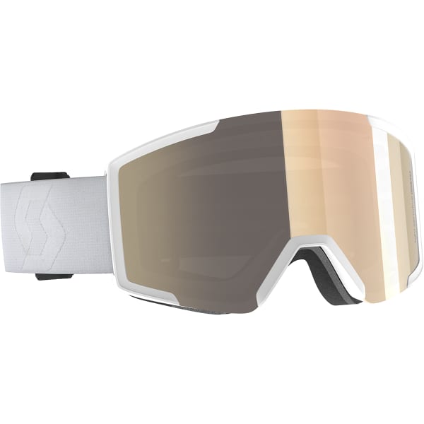 Masque de ski SCOTT SHIELD LS MINERAL WHITE / LIGHT SENSITIVE BRONZE CHORME