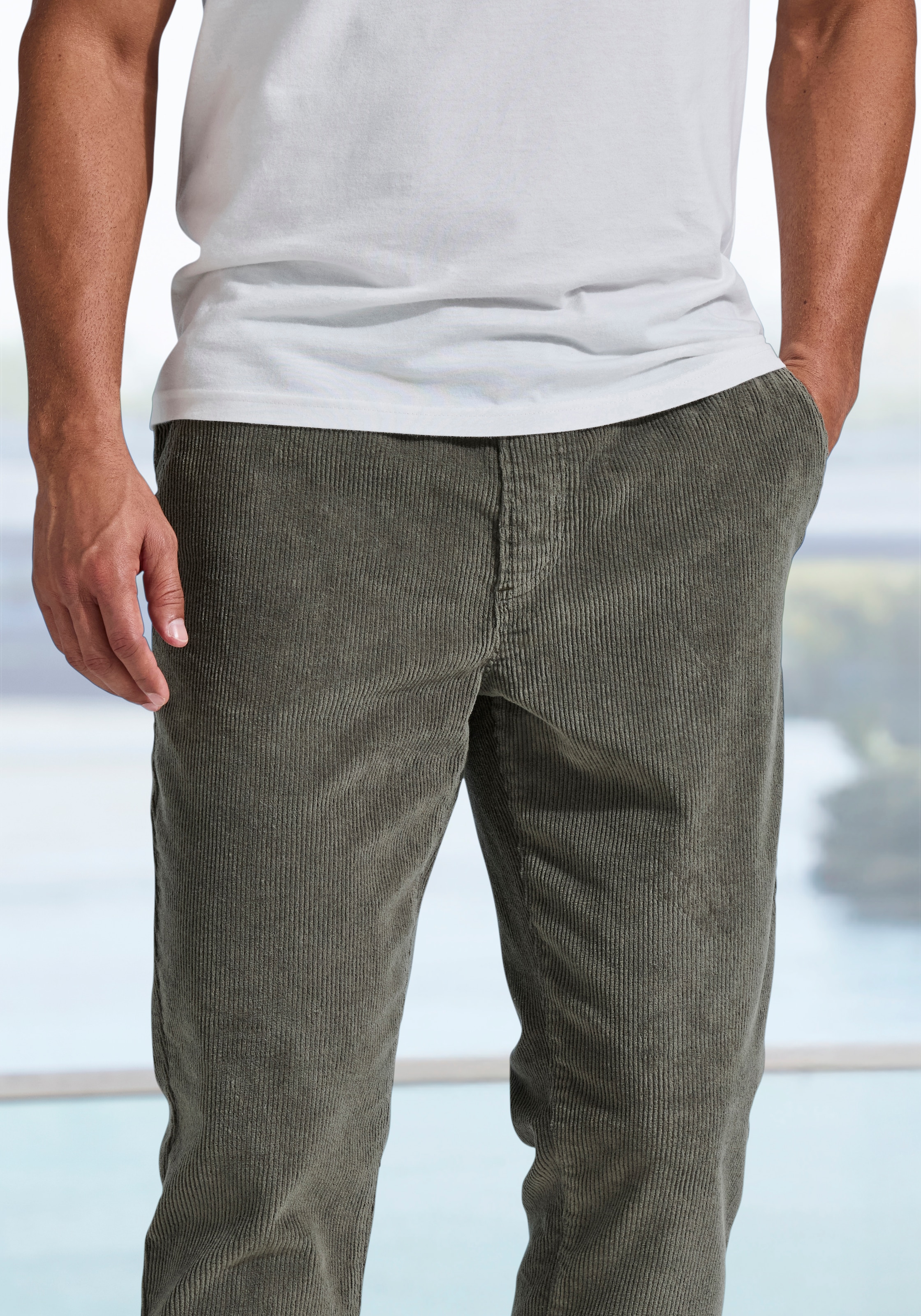 John Devin Jogger Pants »bis Grösse 5XL - elastische Cordhose«  Jogg Pants aus Cord-Stretch