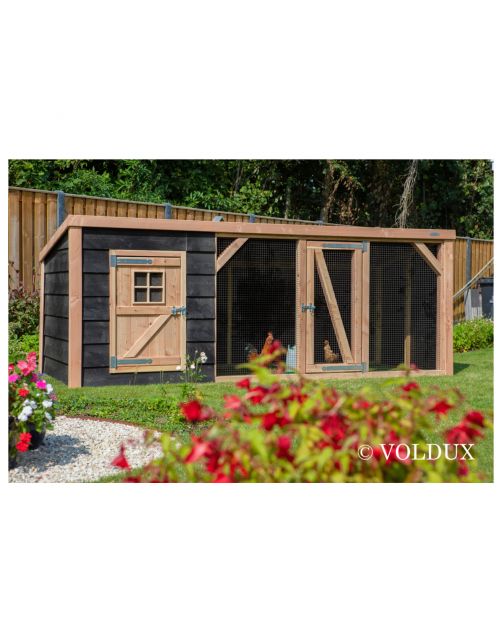 Voldux Dierenverblijf Milan Xl - Dierenverblijf - 342x130x132 cm Zwart