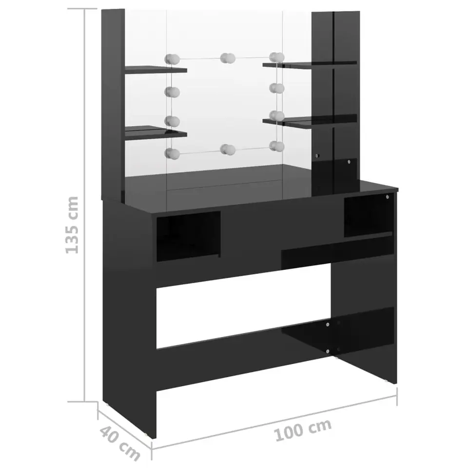 vidaXL - Kaptafel - Zwart - MDF