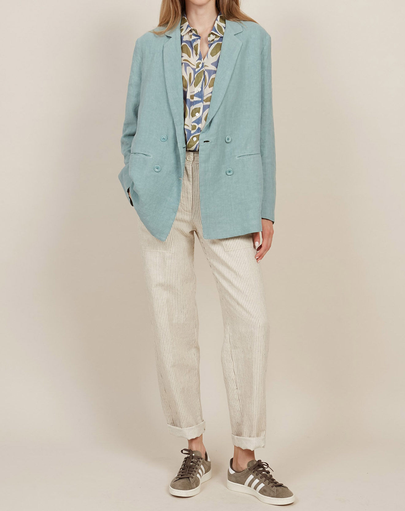 Hartford Veste 100% Lin Version eucalyptus