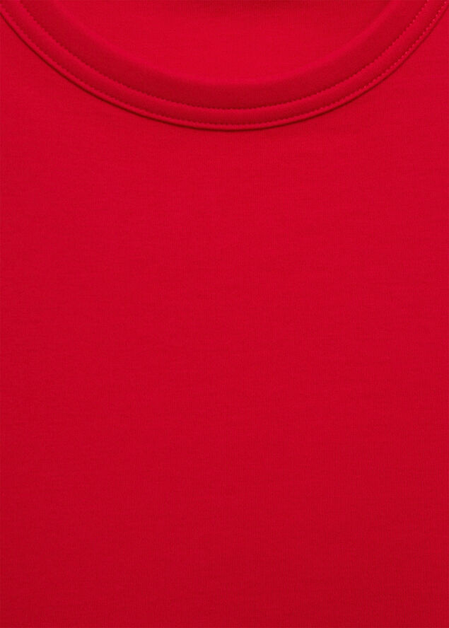 MANGO Short-sleeved cotton t-shirt Red