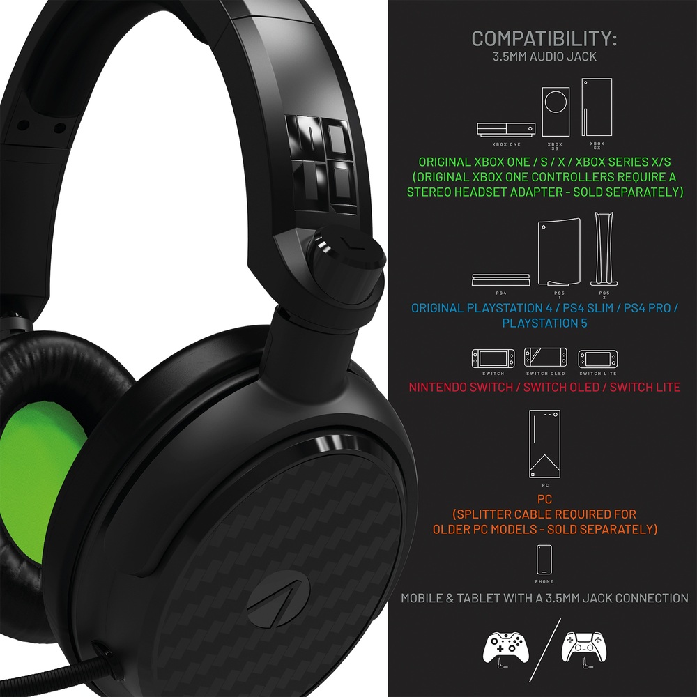 Stealth C6-100 Gaming-Headset für Xbox, PS4/PS5, Switch, PC & Mobilgeräte – Schwarz & Grün