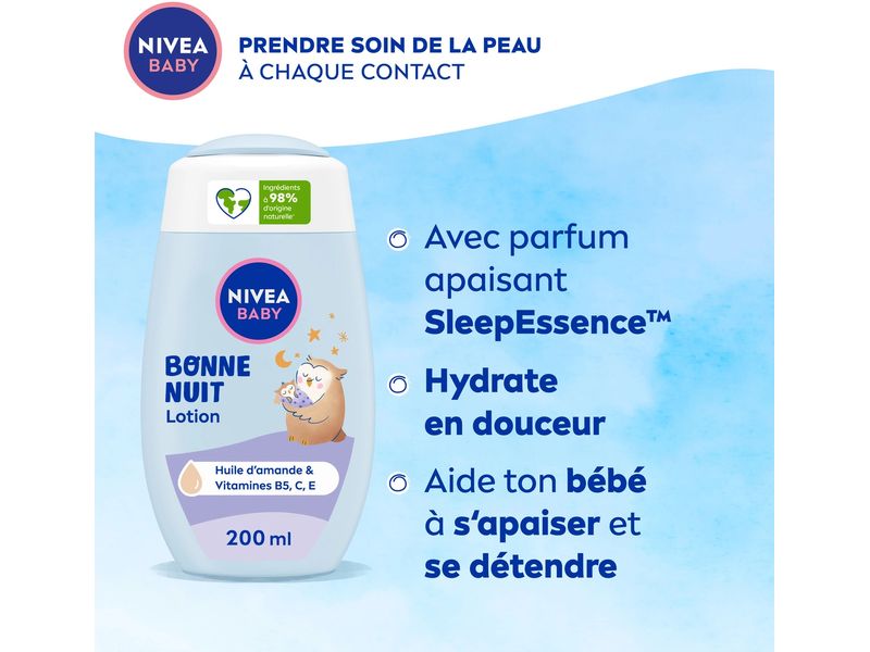 NIVEA BABY Baby-Pflegelotion Gute Nacht 200 ml Körperpflege stärkt die Haut und unterstützt ihre natürliche Entwicklung