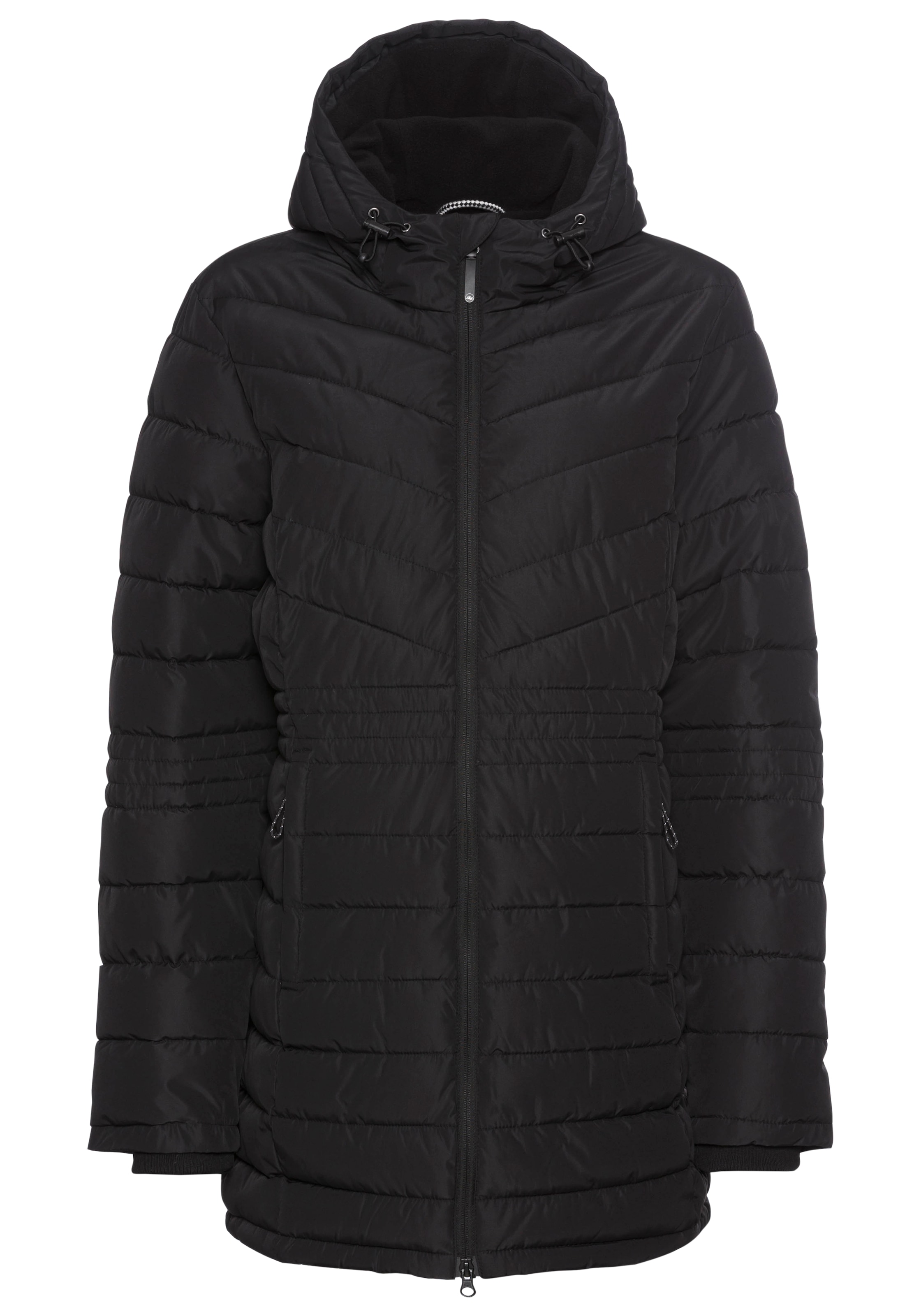 Polarino Steppjacke mit Kapuze für Übergang und kühle Tage,  atmungsaktiv,  wasserabweisend