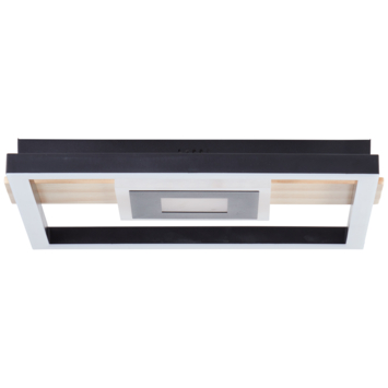 Brilliant plafondlamp Baldo 24w 2600lm zwart/hout