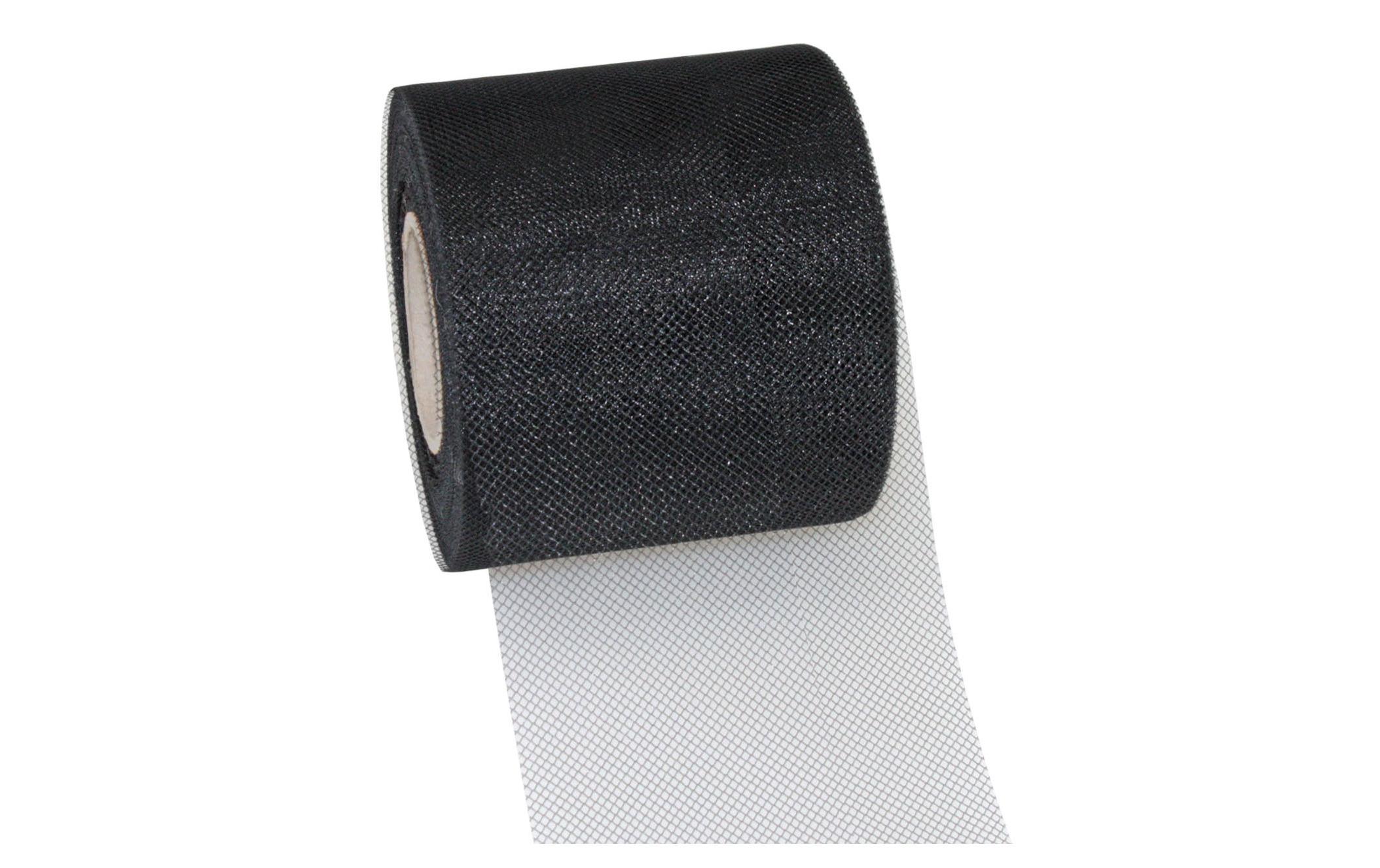 Textilband Verona Tüll 7.2 cm x 50 m, SchwarzGeschenkband zur Dekoration von Präsenten
