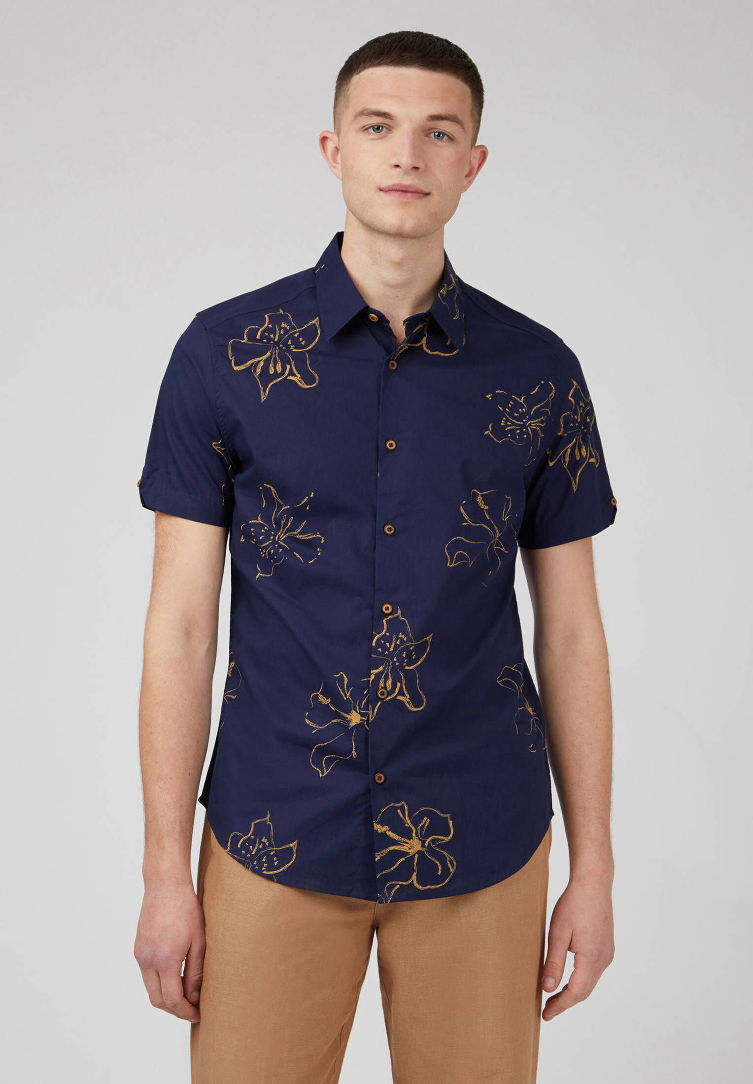 Ben Sherman| Herren Hemd Linear Floral