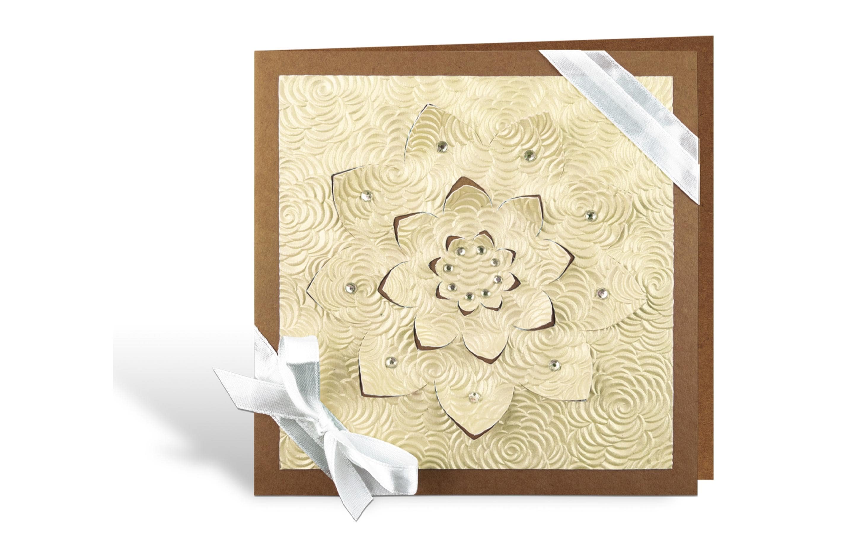 Bastelpapier Noblesse 23 x 33 cm, 200 g/m², 8 Blatt, CremeStrukturpapier für brillante Ideen