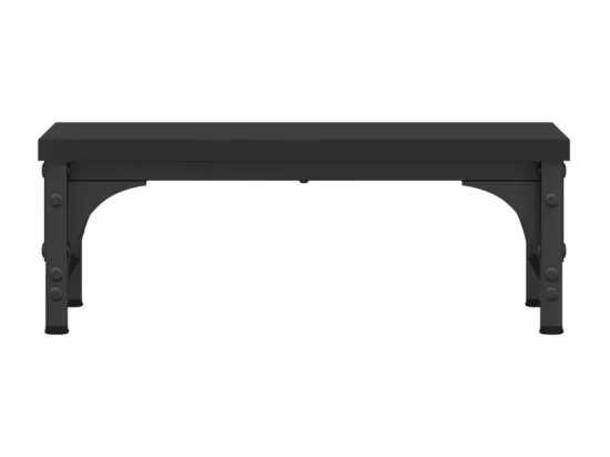 Support de moniteur noir 37x23x14 cm bois d'ingénierie