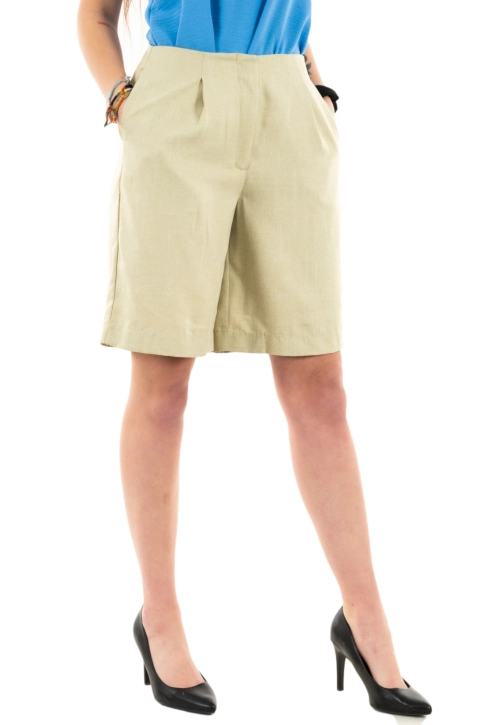short bermuda ichi vilna 1512161 pale khaki melange