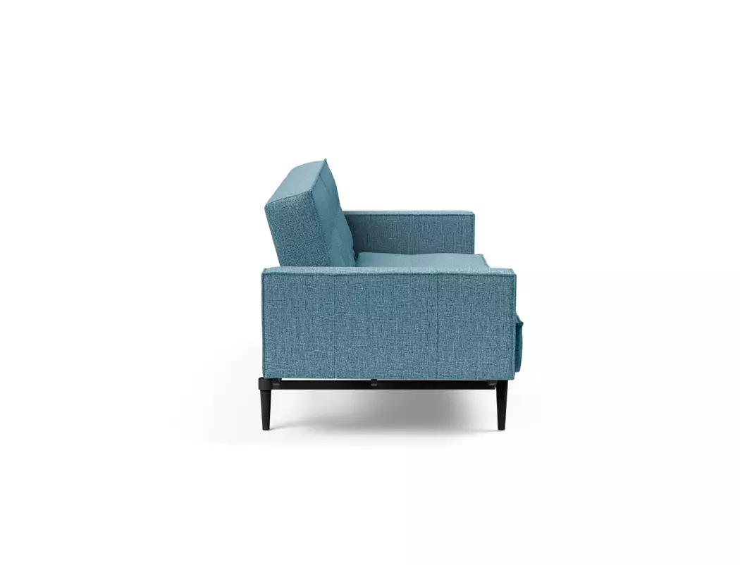 Schlafsofa mit Armlehnen Splitback Styletto schwarz