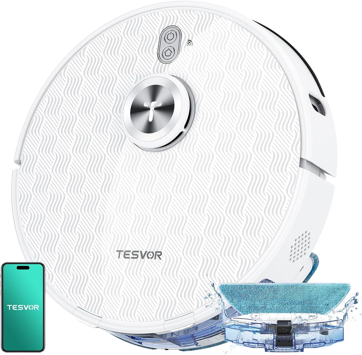 Tesvor S8Pro Saugroboter mit Wischfunktion -8000Pa Staubsauger Roboter 3in1 Roboterstaubsauger+LiDAR-Navigation+240 Min Laufzeit,APP/Alexa Steuerung,ideal für Haustierhaare,Teppiche,Hartböden.