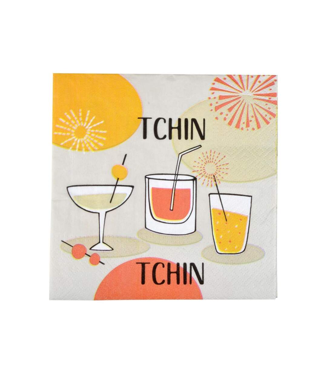 Paris Prix - Lot De 20 Serviettes En Papier tchin 33x33cm Taupe