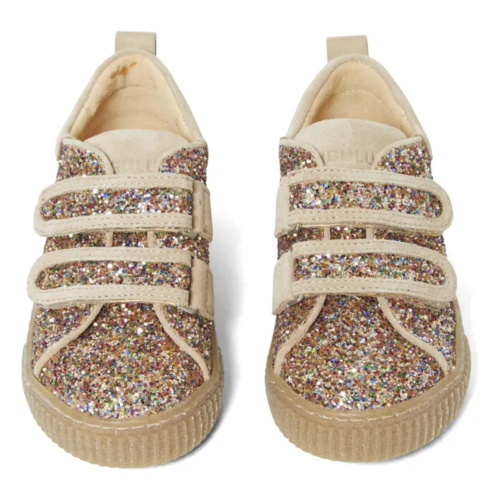 Angulus Baskets Scratchs Paillettes | Beige