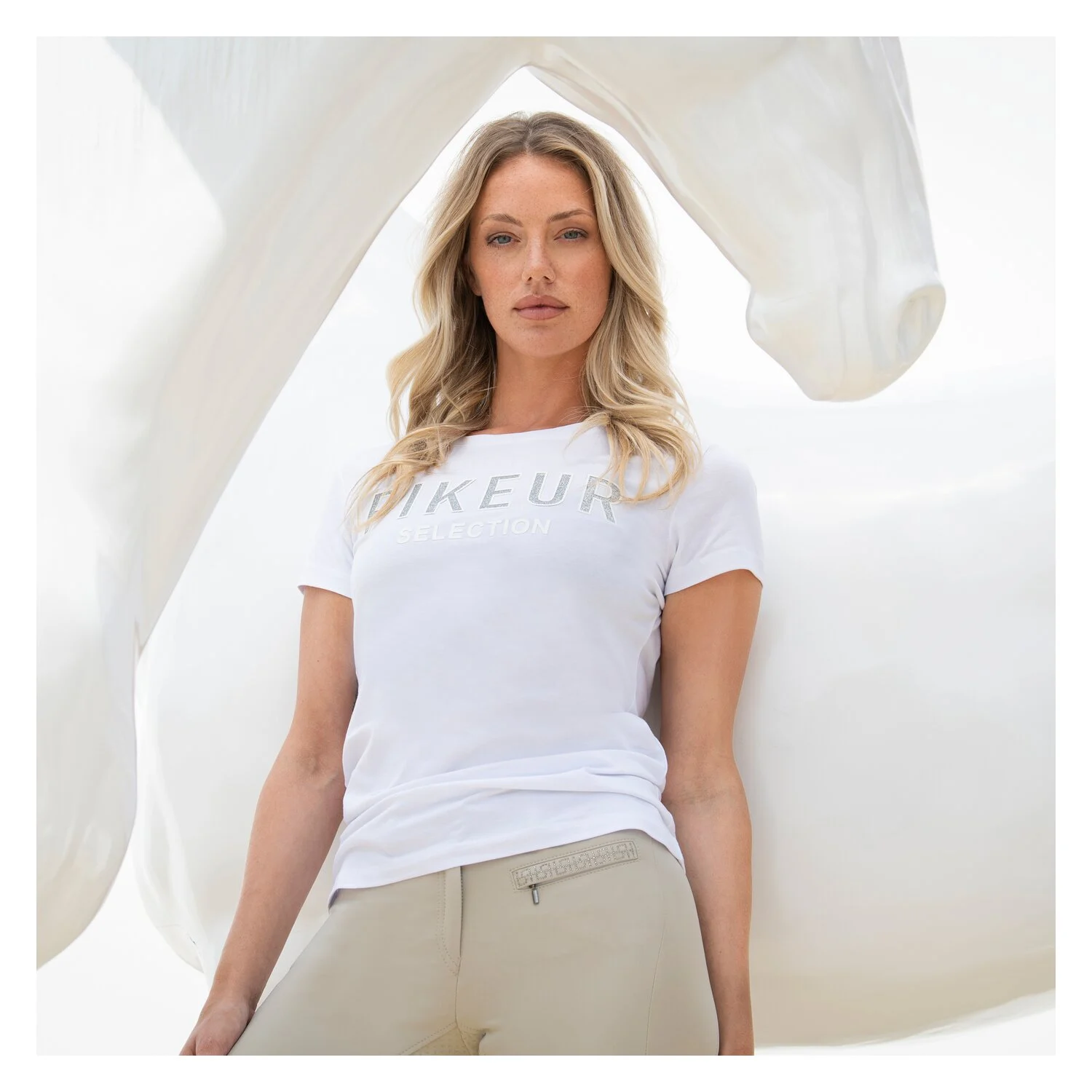 PIKEUR Gesäßeinsatz-Reithose Vally Grip - vanilla cream