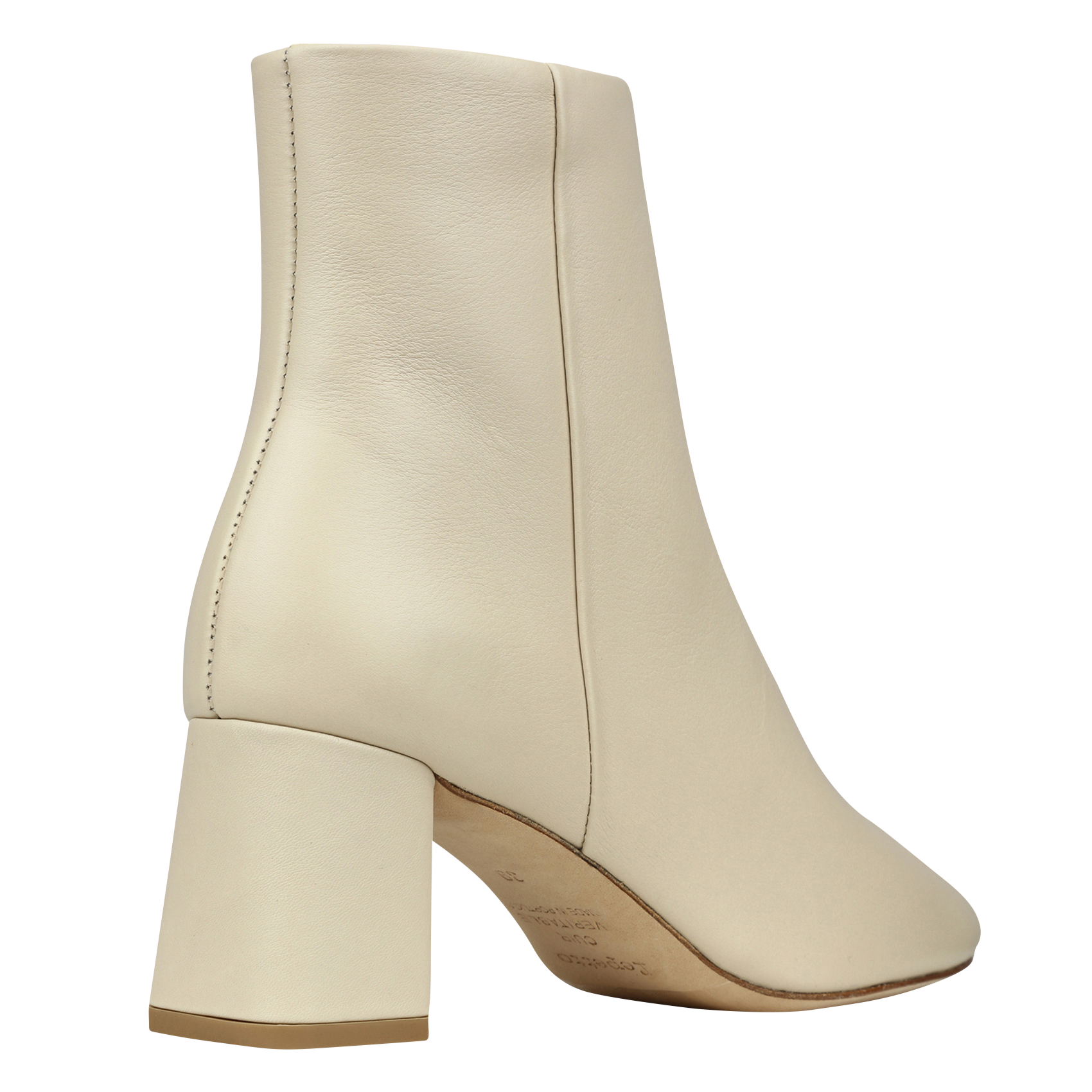 MELO - Bottines à talons en cuir | Beige